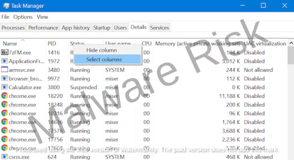 process or details tab in task manager